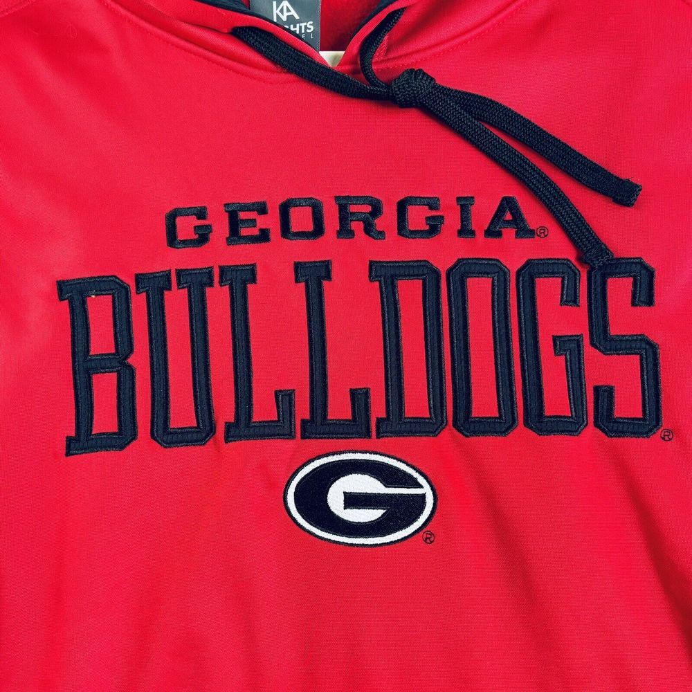 Georgia Bulldogs Hoodie Sweatshirt Mens Size 2XL/2XG ‎ Logo Red Black KA Knights